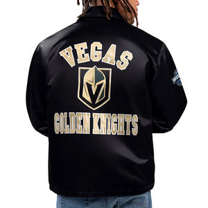 Veste d'entraîneur américaine OEM en satin, style hip-hop, col montant, légère, avec réflecteur de vent, couleur unie, pour l'hiver – Grande Vente - Product Image 6