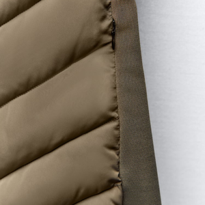 แจ็กเก็ตแบบขนเป็ดสำหรับผู้หญิงแจ็คเก็ตขนเป็ดผ้าฝ้ายทรงสลิมฟิตพร้อมซิปแจ็คเก็ตแขนกุด - Product Image 5