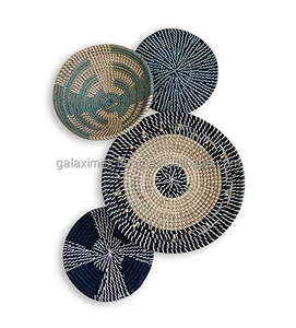 Panier mural tissé marine jonc de mer panier d'art décoratif pour Boho décor à la maison accessoire décoratif mural naturel - Product Image 4