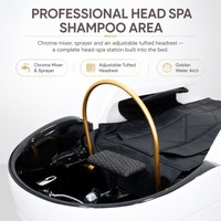 Lit de spa électrique pour shampoing et massage, avec arche aquatique réglable et chauffage, équipement de salon et spa