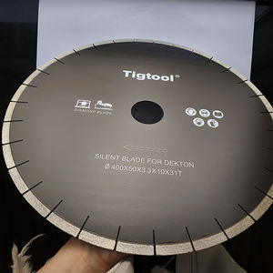 16"/400mm Dekton/Porcelain/Sintered Stone Silent Blade <strong>Superlife</strong> Max 1000m Chip-Free Cutting 45&deg; Miter Cutting Tigtool - Product Image 3