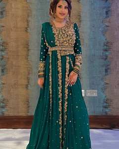 Élégant Viscose Salwar robe musulmane dernière tendance exclusive Chinon imprimé séquence travail Lehenga Choli pelouse-indien pakistanais - Product Image 3