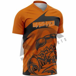 Ensembles d'uniformes de football en polyester de haute qualité jeunes adultes à manches courtes évacuation de la sueur impression par sublimation équipes de club uniforme de football - Product Image 5