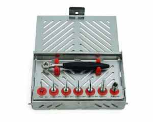 ชุดเครื่องมือขยายกระดูกขนาดเล็กสำหรับการปลูกถ่ายรากฟันเทียม ยกไซนัส และการผ่าตัดจัดฟัน ทำจากสแตนเลสเคลือบ MOL แบบใช้มือ - Product Image 3