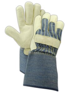 Guantes de trabajo de seguridad de cuero de vaca de alta resistencia reforzados con palma antideslizante para jardinería, Camping, escalada, conducción - Product Image 2