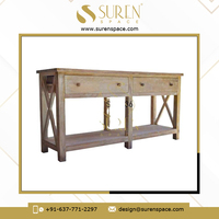 Meubles de salon indiens de qualité supérieure, style shabby chic, en bois de manguier massif, table console blanche, provenant d'un exportateur du Rajasthan