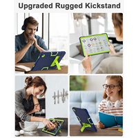 Housse de tablette hybride 3 couches PC silicone avec béquille pliable pour Samsung Galaxy Tab A9 A11 A9+ A11+ A8 A7 S6 Lite S9 FE S10 FE