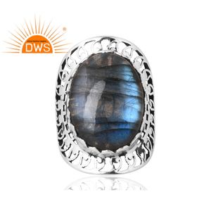 Último diseño, anillo de piedras preciosas de labradorita Natural de Plata de Ley 925, joyería de diseño personalizado para mujer, regalo para ella - Product Image 3