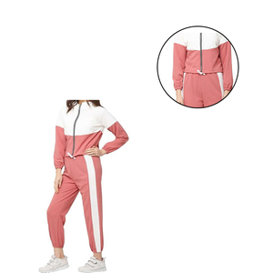 ชุดวอร์มผู้หญิงคุณภาพสูงแบบกำหนดเอง ปี 2025 ผ้าฝ้าย 100% สีขาวชมพู ระบายอากาศได้ดี เหมาะสำหรับวิ่งออกกำลังกายและสวมใส่สบายๆ - Product Image 6