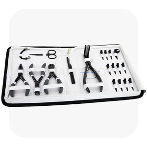 أدوات إطالة الشعر خطافات من الفولاذ المقاوم للصدأ حبات على شكل C إبر ومقاطع إطالة الشعر كماشة قاطع إبرة لحمة - Product Image 1