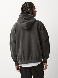 Sweat à capuche et sweat-shirt délavé gothique d'inspiration vintage pour femmes pull long avec logo avant et col à capuche pour l'hiver - Product Image 4