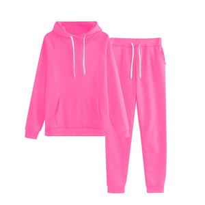 Ensemble de survêtement sportif pour femmes, velours d'hiver, velours côtelé, 2 pièces, survêtement personnalisé pour femmes, motif uni, style tendance - Product Image 5