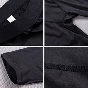 Pantalones de compresión de secado rápido de cintura media para hombre de alta calidad, mallas transpirables para gimnasio, deportes, correr, Fitness, Spandex, mallas de Yoga sólidas - Product Image 6