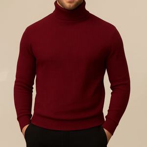 Custom Ribbed Knit <b>Turtleneck</b> <b>Sweater</b> Factory Direct Wholesale Winter Pullover Soft High Quality Fabric - Product Image 1