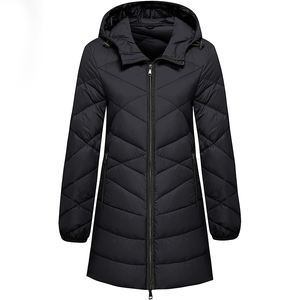 แจ็กเก็ตขนเป็ดแบบหนามีฮู้ดสำหรับผู้หญิงแจ็คเก็ตขนเป็ดแบบยาวสำหรับฤดูหนาวสินค้าขายดีแจ็คเก็ตขนเป็ดสำหรับผู้หญิงความยาวถึงพื้นที่ดีที่สุด - Product Image 4