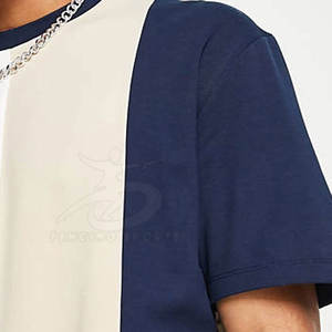 Camiseta Holgada de Gran Tamaño, 100% Algodón Tejido, Ecológica, de Secado Rápido para Hombre, Cómoda, Transpirable, con Patrón Sólido, Talla Personalizada - Product Image 6