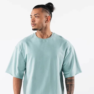 T-shirt surdimensionné 100% coton graphique personnalisé pour hommes vêtements de rue adultes durables - Product Image 1