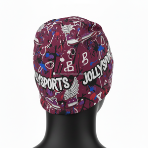 Bonnet en polyester et élasthanne de qualité supérieure pour homme, tissu extensible doux 220 GSM, multicolores, logo personnalisé par sublimation, bonnet jacquard - Product Image 4