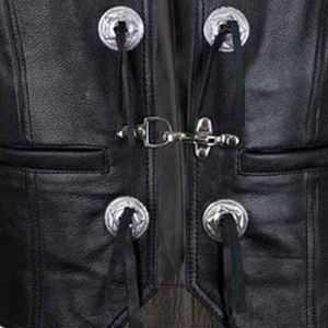 Chaleco de trabajo de parche de cuero genuino de alta calidad personalizado para hombre logotipo OEM nueva moda ropa informal hombres Chaleco de cuero de piel de vaca al por mayor - Product Image 5