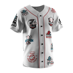 Maillot de baseball léger pour homme, TBF-121, vêtements de sport respirants personnalisables, avec fermeture boutonnée, imprimé durable, grande taille - Product Image 3