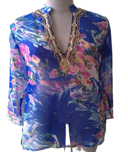 Designer Blanc Brodé Dames Top Dames Dernière Conception Plage Cover-up Robe à Prix Bon Marché De Fabrication - Product Image 1