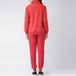 Mode en gros streetwear coloré ajusté personnalisé deux pièces survêtement femmes recadrée épaules tombantes sweats et pantalons de survêtement - Product Image 3