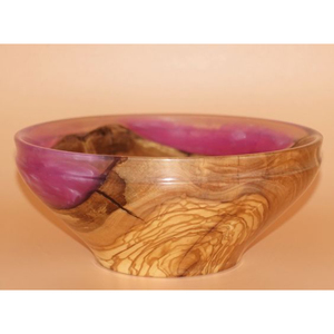 Bol de service à salade rond en bois et en résine de taille moyenne de la plus grande qualité, idéal pour servir des aliments au restaurant, élégant et durable - Product Image 2