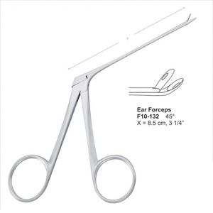 Instrumentos de ontología de alta calidad, fórceps ENT de acero inoxidable, fórceps de oreja de cocodrilo de 8,5 cm, fórceps de oreja de Metal Manual Struempel - Product Image 1