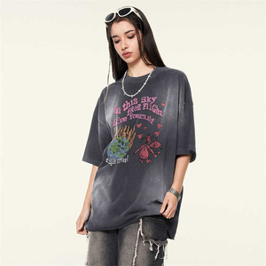 Nueva Camiseta de Verano 2025, la Más Vendida, Personalizada, de Alta Calidad, Ajustada, Estilo Urbano, para Hombre, Lavada al Ácido, Transpirable, de Seda/Algodón - Product Image 4