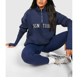 Sweat-shirt oversize pour femme de haute qualité, à dos torsadé, manches longues, dos décolleté, pull pour femme - Product Image 3