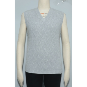 Pull d'hiver personnalisé pour homme sans manches en tricot géométrique uni avec des caractéristiques de séchage rapide et respirant - Product Image 4