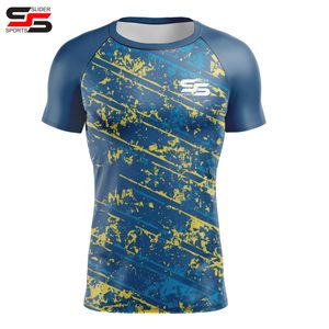 Camiseta de Compresión Personalizada de Manga Corta con Logotipo de Surf, MMA, BJJ, Rashguard Sublimado de Jiu Jitsu, Diseña Tu Propio Rashguard - Product Image 1