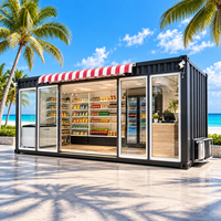 Unité commerciale conteneurisée extérieure de 20 pieds / Conteneur de café / Conteneur de magasin de proximité / Mini-marché modulaire