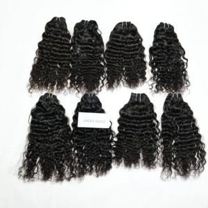 Machine brute Double trame Temple indien Traitement chimique Aucun Faisceaux Cuticule alignée Tissage naturel Cheveux humains Vague naturelle - Product Image 3