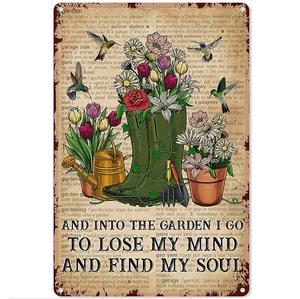 ป้ายเหล็กทำด้วยมือที่ได้รับแรงบันดาลใจจากวินเทจการแจ้งเตือนสวนดีบุกแบบกำหนดเองจากผู้ขายอินเดียตัวเลือกราคาถูกสำหรับงานฝีมือโลหะ - Product Image 3