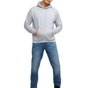 Sudadera con capucha de lana de mezcla de algodón 100% para hombre, jersey de calle ecológico con bordado básico sostenible, sudadera de otoño - Product Image 5