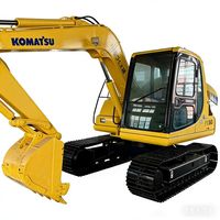 Excavatrice compacte sur chenilles Komatsu PC60MR-2 d'occasion de 6 tonnes pour la construction et l'aménagement paysager