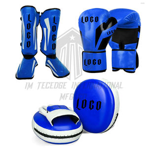 Vente en gros de matériel de boxe gagnant avec logo personnalisé Ensemble de boxe bleu en cuir Kit de boxe gagnant Pro Punching Winning Sparring - Product Image 5