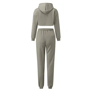 Conjunto Deportivo de Dos Piezas para Mujer, de Alta Calidad, para Otoño e Invierno, con Estampado de Dibujos Animados, Tejido de Punto, Ecológico, Sudadera con Capucha y Pantalones, Logotipo CAMIS en la Parte Delantera - Product Image 4