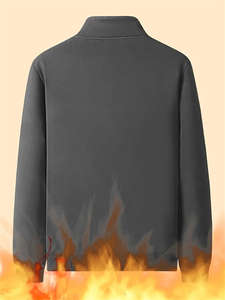 Veste d'hiver thermique Softshell pour hommes Manteau polaire à fermeture éclair pour la randonnée en plein air avec capuche Confortable Durable Fit - Product Image 6