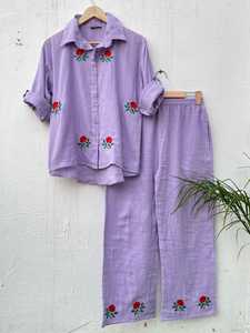 ชุดคลุมนอนผ้าฝ้ายลายดอกไม้สำหรับผู้หญิงเอวยางยืดนุ่มใส่สบายไซส์ใหญ่พิเศษฤดูร้อน - Product Image 2