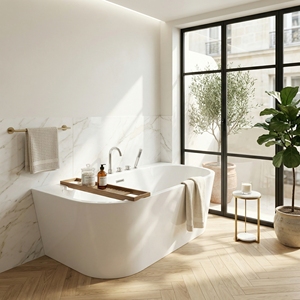 Baignoire Balnéo en Acrylique - FW-M-2004 - Massage Contemporain, Trempage Profond, OEM/ODM pour l'Hôtellerie et l'Habitat - Product Image 2