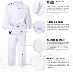 Kimono de karaté personnalisé avec logo pour les professionnels des arts martiaux, uniforme en coton renforcé, construction respirante et légère, sur mesure - Product Image 6
