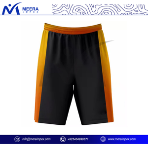 Custom High Quality Mesh Fabric <b>Men's</b> Solid Black & <b>Orange</b> <b>Shorts</b>, <b>Men's</b> Quick Dry Fitness, Gym, Running, Training <b>Short</b> For <b>Men</b> - Product Image 3