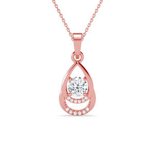 Pendentif en argent sterling 925 en forme de goutte d'eau pour femmes et filles - Prêt à offrir - Sertissage à griffes - Product Image 1