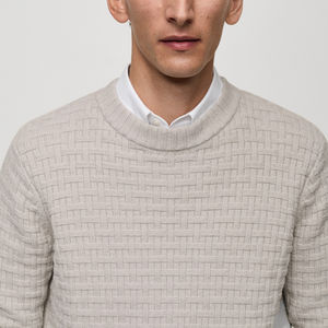 Pull en tricot pour homme 100% coton Tissu doux et chaud Coupe classique Anti-froissement Respirant pour les temps froids Utilisation quotidienne - Product Image 5