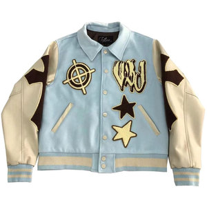 Chaqueta universitaria de lana de talla grande al por mayor de OEM personalizada para invierno 100% chaqueta universitaria de béisbol para hombre a la venta transpirable - Product Image 3