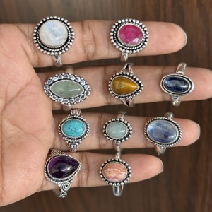 แหวนเวอร์เมอิลนิรันดร์เครื่องประดับสำหรับงานแต่งงานของผู้หญิงพลอยสีเงินสเตอร์ลิงผสมเพชรชุบทอง - Product Image 2