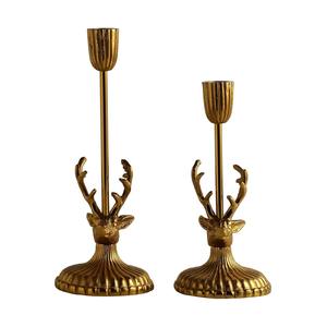 Joli renne Table objet bougie support cornes dorées ensemble de lumière de table style à la maison utilise noël fabriqué en inde à la main - Product Image 3