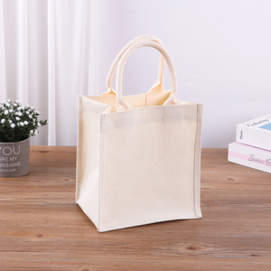 Bolsa de Yute Natural Reutilizable con Asas de Cuerda Suave, Abertura Superior, Refuerzo Lateral, Bolsa de Compras Mediana de Algodón de Buena Calidad - Product Image 6